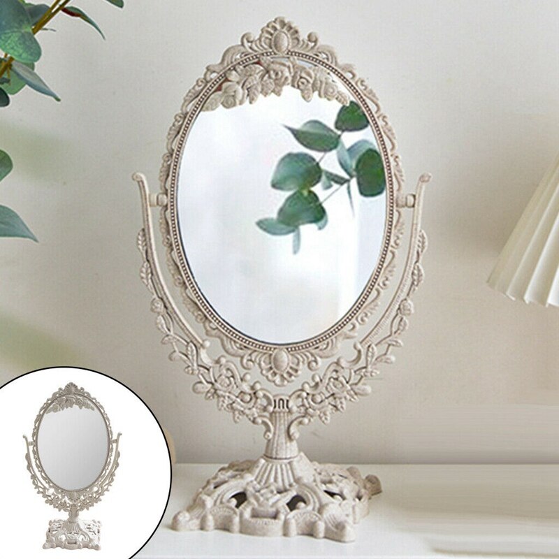 Desktop Mirror Vanity 360° Swivel Cosmetic Makeup Mirror with Stand Mirror