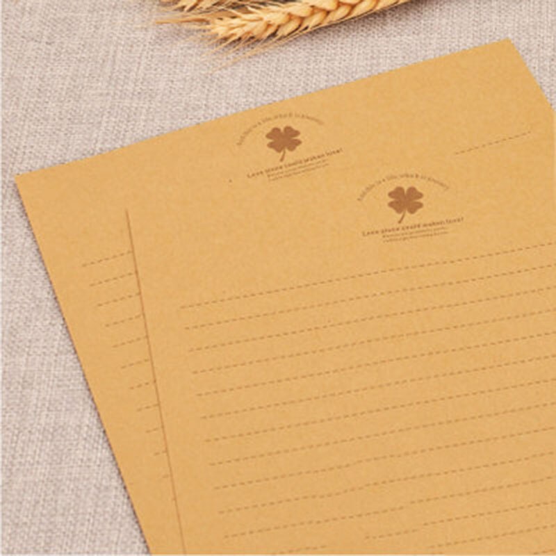 Papier d'écriture Vintage en papier Kraft 8 feuilles/ensemble | Carte de Message Style rétro pour Invitations fêtes nouvel an noël voeux: 4