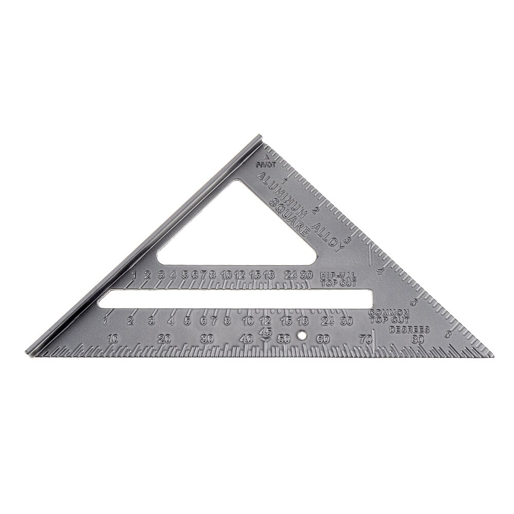 7 inch Aluminium Alloy Right Angle Triangle Ruler with 0.1 Accuracy and 1 Scale Value Protractor Measuring Tool for Carpenter
