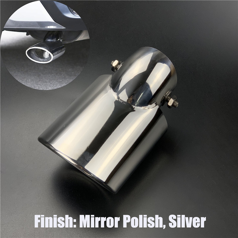 Tubos de escape de estilo de coche, cubierta de sistema de escape trasero para Mitsubishi Outlander , accesorios para automóviles: Chrome Silver