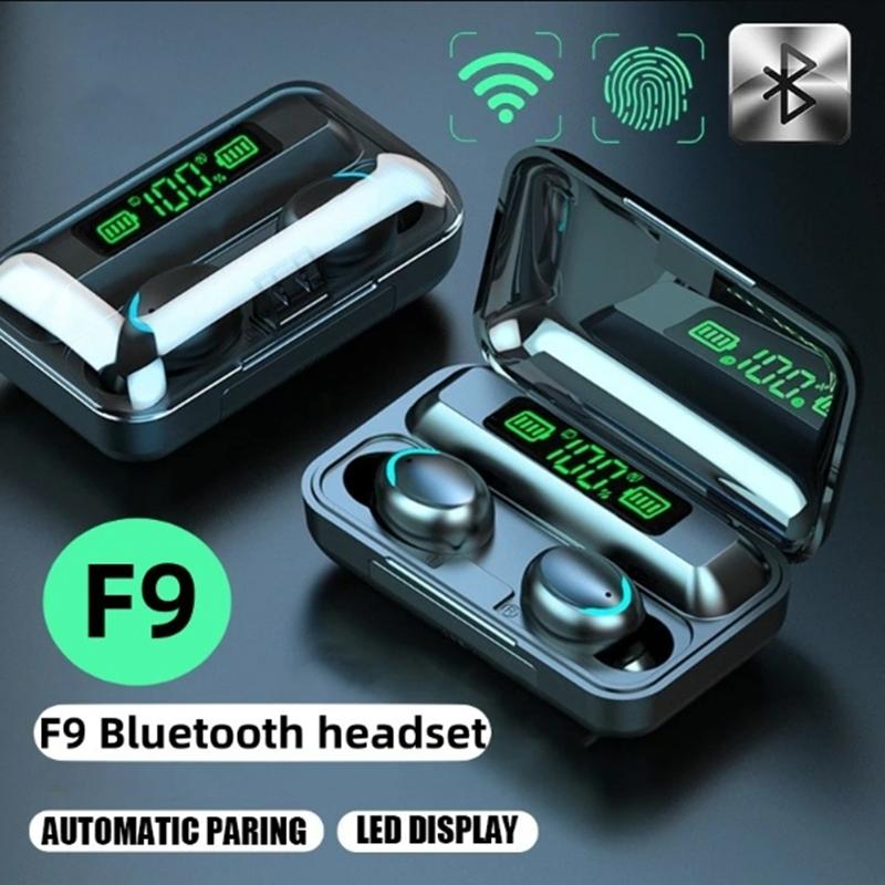 Tws F9-5 Oortelefoon Bluetooth Oortelefoon Draadloze Koptelefoon Hifi Stereo Sport Oordopjes Headset Hoortoestellen Met Microfoon Handvrij