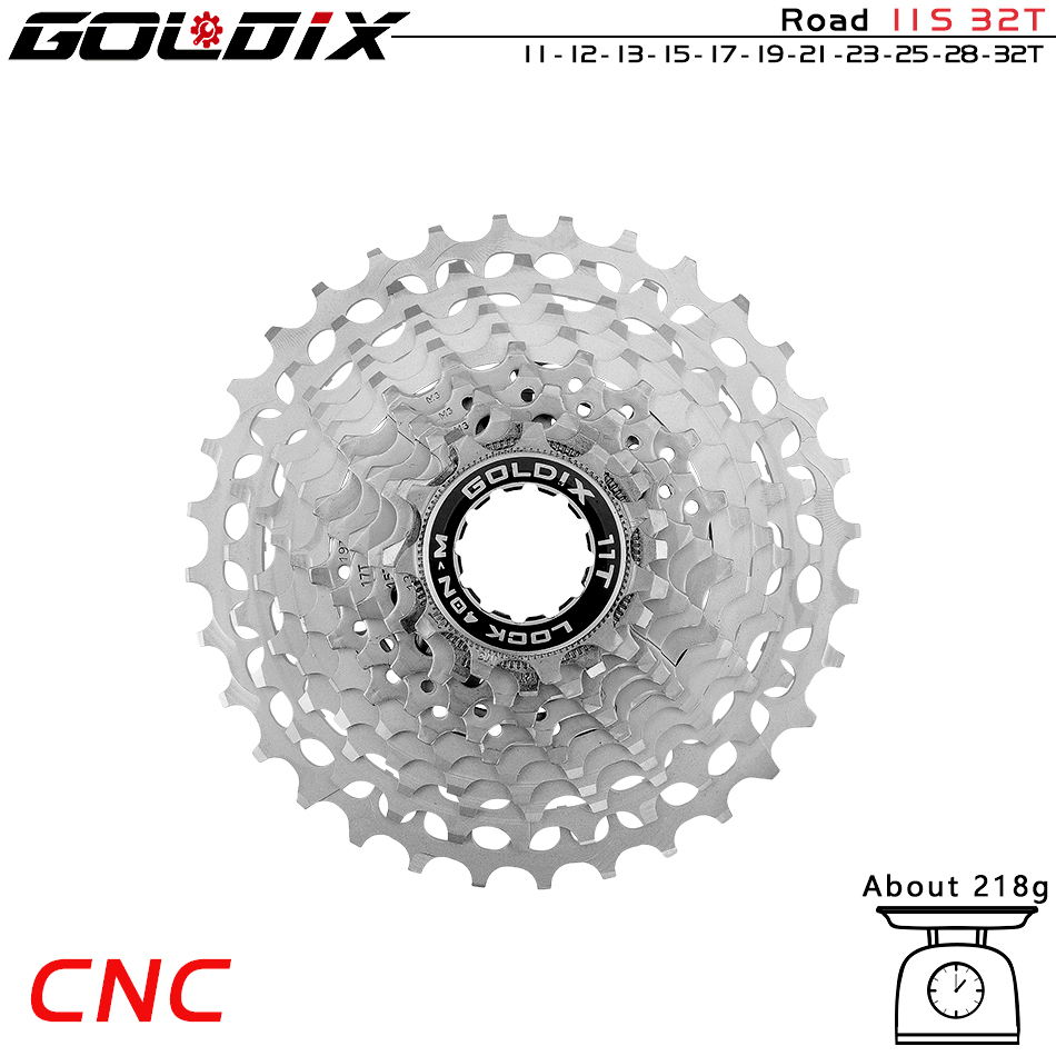 GOLDIX – Cassette de vélo de route CNC ultralégère, 11/12 vitesses k7 11S 12S 28T/32T/34T/36T, pignon pour SHIMANO HG: YELLOW