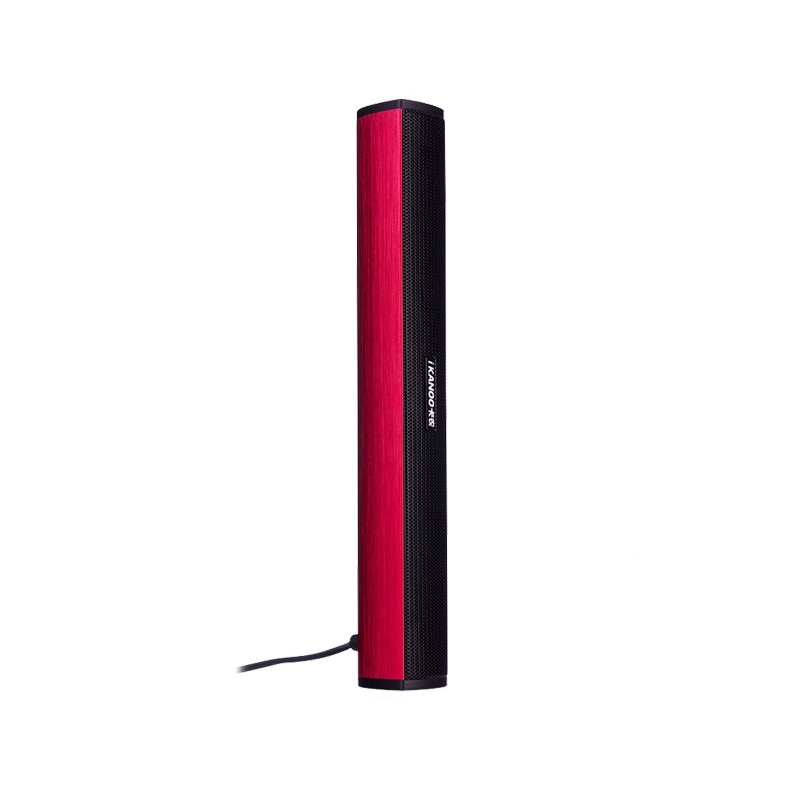 Portable Mini Audio Laptop Computer PC Speaker Subwoofer USB Soundbar Sound Bar Stick Music Player Speakers For Tablet: Red