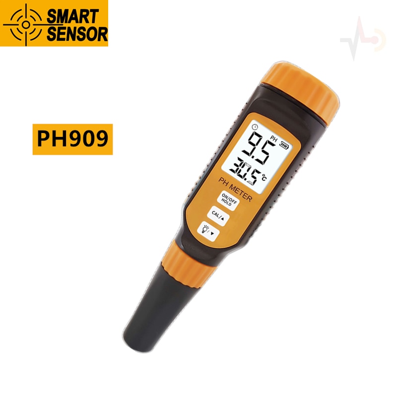 Smart Sensor PH Meter Pen Water Test Tester Acidity Temperature Measurement Alkalinity PH808 PH909 PH838 Precise 0.011