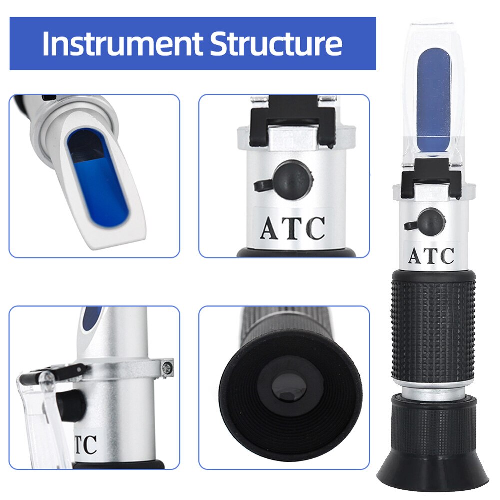 0-20%/0-32% Brix Refractometer Milk Tester Sugar Content Meter Milk Brix Monitor Refractometro Juice Concentration Detector