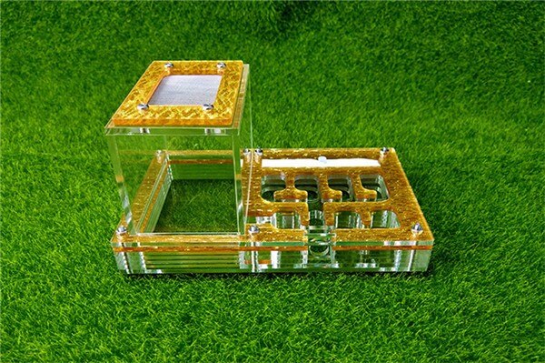 Transparante Mier Behuizing Nest Insect Kooi Boerderijen Feed Acryl Display Trapezium Box Ant Villa Kleine Huisdier Kooien Kid Educatief Speelgoed