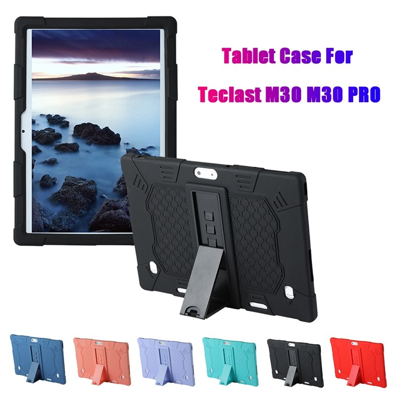 Tablet Case for Teclast M30 M30 PRO 10.1 Inch Tablet Silicone Case Adjustable Tablet Stand with Pen