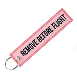 Tag Bagagli Trave Accessori con Rimuovere Prima Del Volo Del Ricamo Portachiavi Key Tag Regalo Speciale per Gli Amanti di Aeronautica: 9