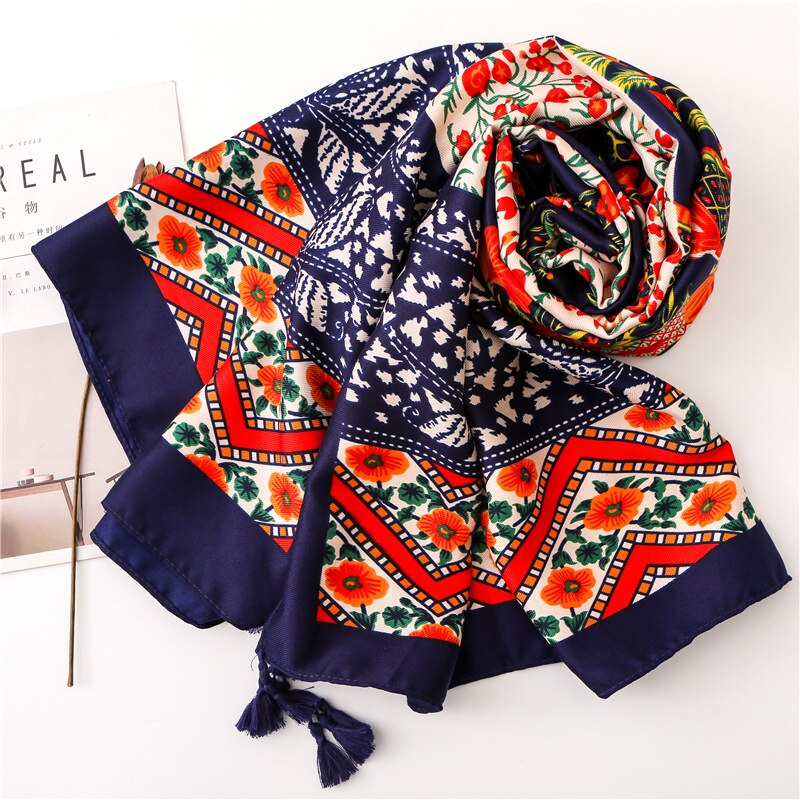 Écharpe pour femme, châles et écharpes chauds, doux et longs, style ethnique, imprimé, étoles de plage, écharpe hijab douce et chaude