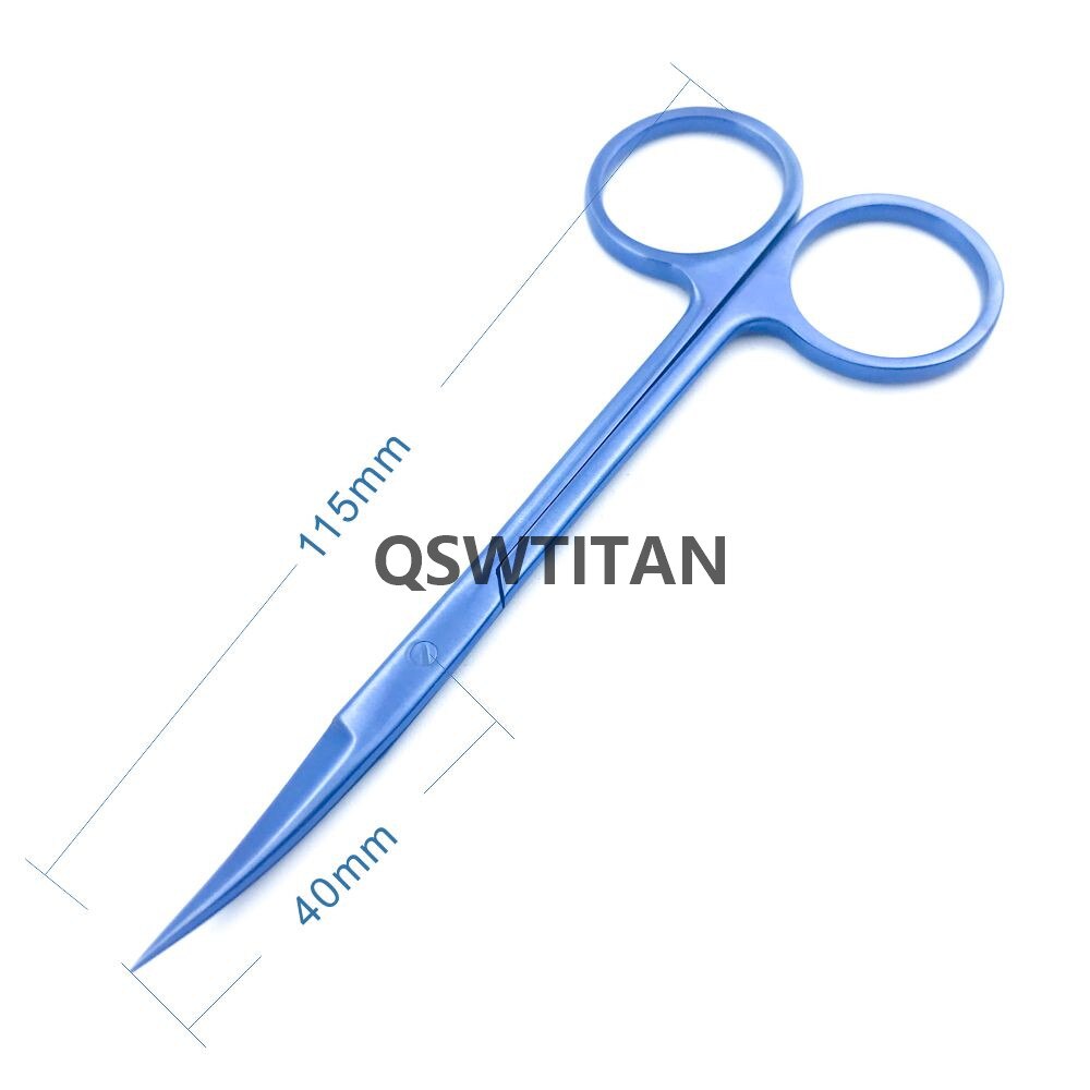 Tesoura oftálmica reta/curvada dicas 40mm instrumento cirúrgico cosmético dental