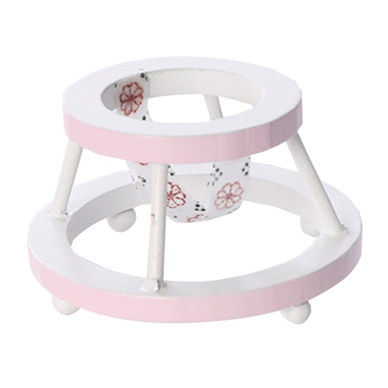 D7YD 1 modello di casa delle bambole in scala 12 girello in legno mini simulazione gioca scena modello giocattolo accessorio per decorazione o istruzione: P