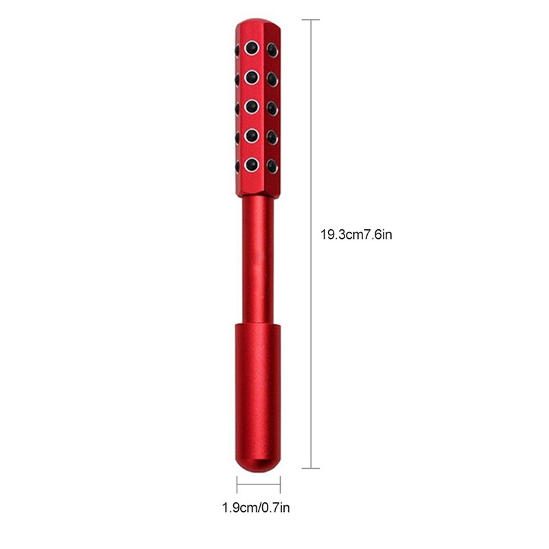 30 Germanium Massage Roller Beauty Bar Face Lift Tools Body Massager Face Shaping Anti-Wrinkles Massage Stick(Pink)