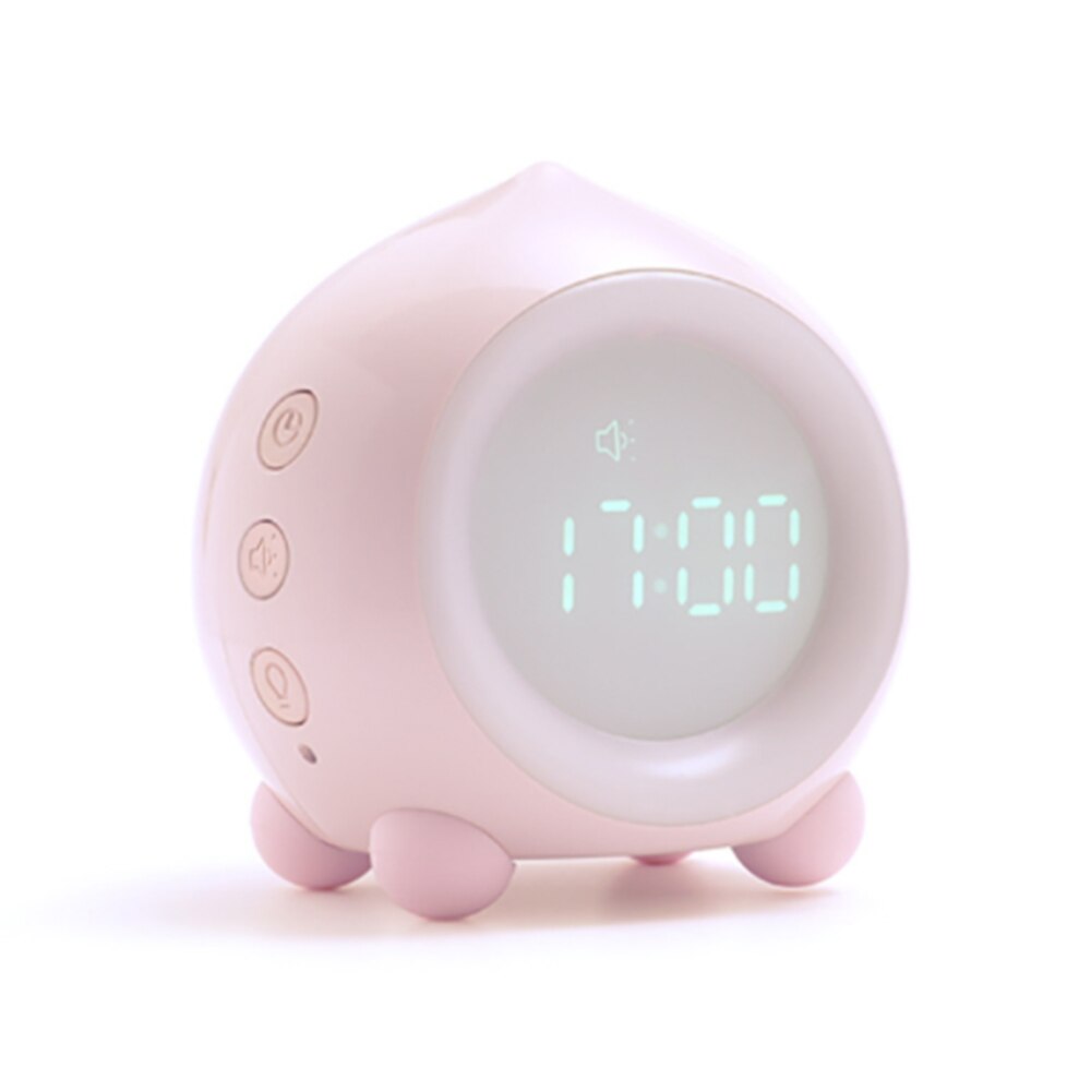 Xiaomi Youpin Perzik Vorm Wekker Smart App Bluetooth Speaker Multifunctionele Led Digitale Klok Slaap Nachtlampje Mute klokken: Bluetooth-Pink