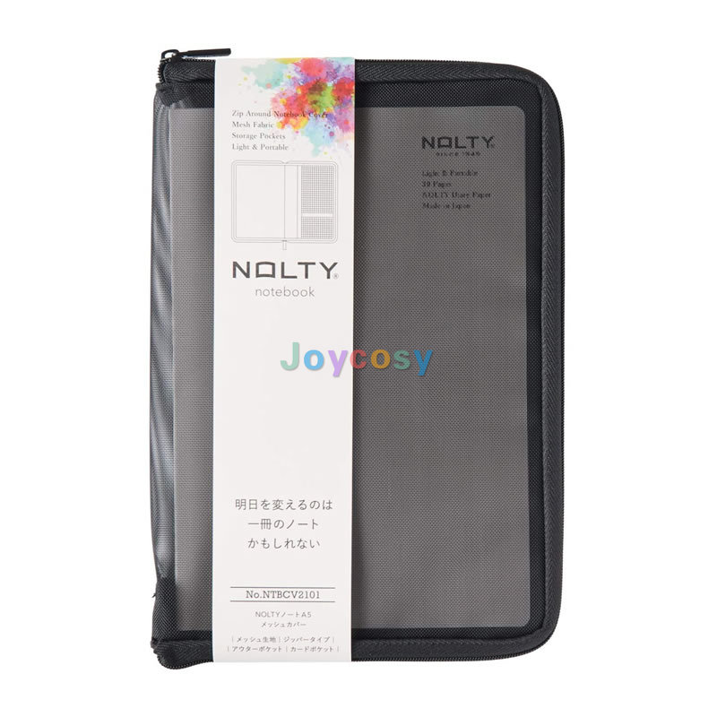 Japan Nolty Notebook Pouch A5/B6 Size Cover Met Card Pocket Pen Houder, multi-Functionele Portfolio Ritssluiting Case