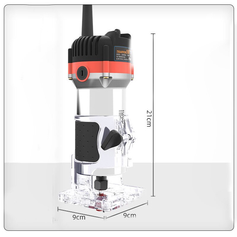 Electric Wood Router Hand Carving Machine Woodworking Trimmer 220V 720W Wood Milling Engraving Slotting Trimming Machine: 220V 720w