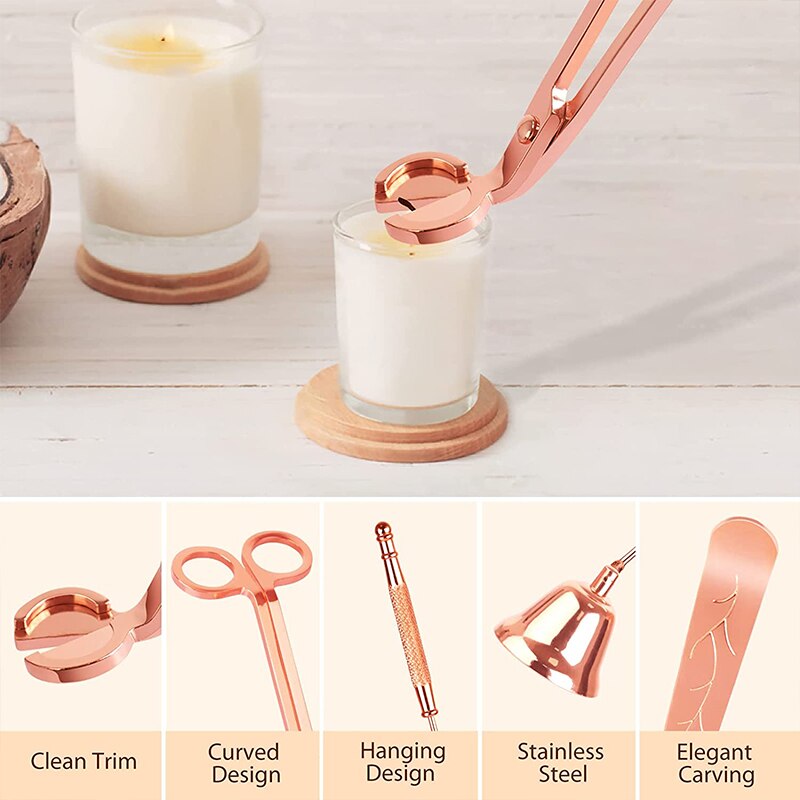 3 in 1 Candle Tool Kit for Scented Candles Lovers Candle Accessory Set Candle Wick Trimmer Set Candle Cutter Candle Wick Dipper