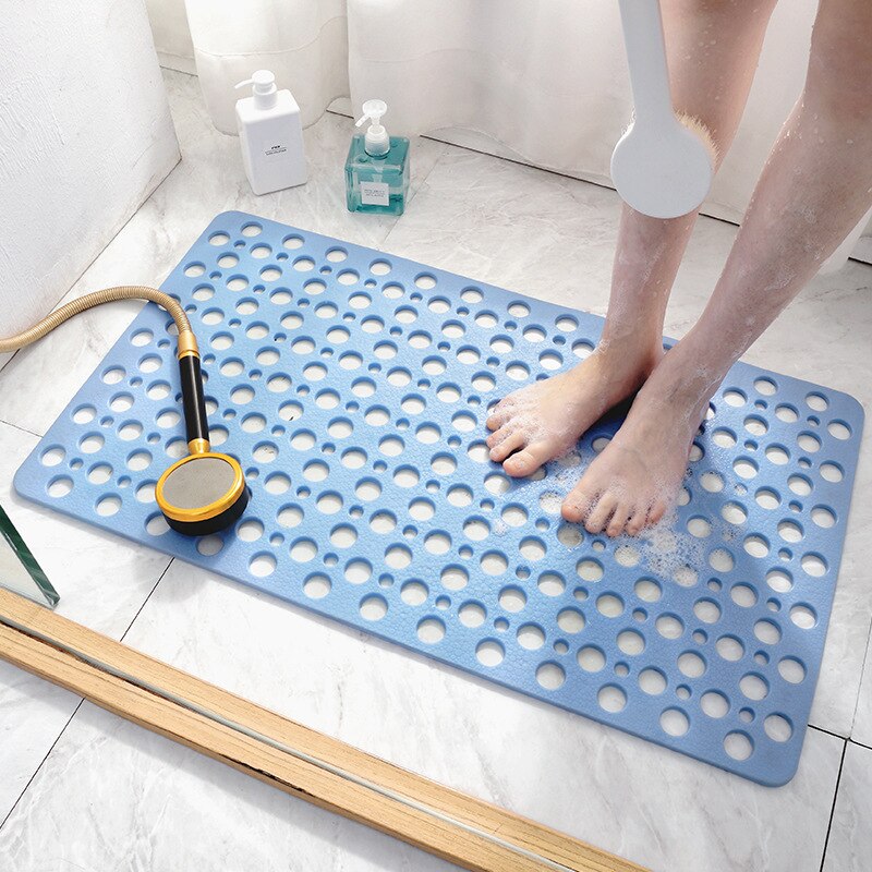 Shower Bath Mat Non-slip TPE Bathtub Foot Pad Hollow Hydrophobic Thicken Tasteless Shower Room Rug Environmental Bathroom Mats