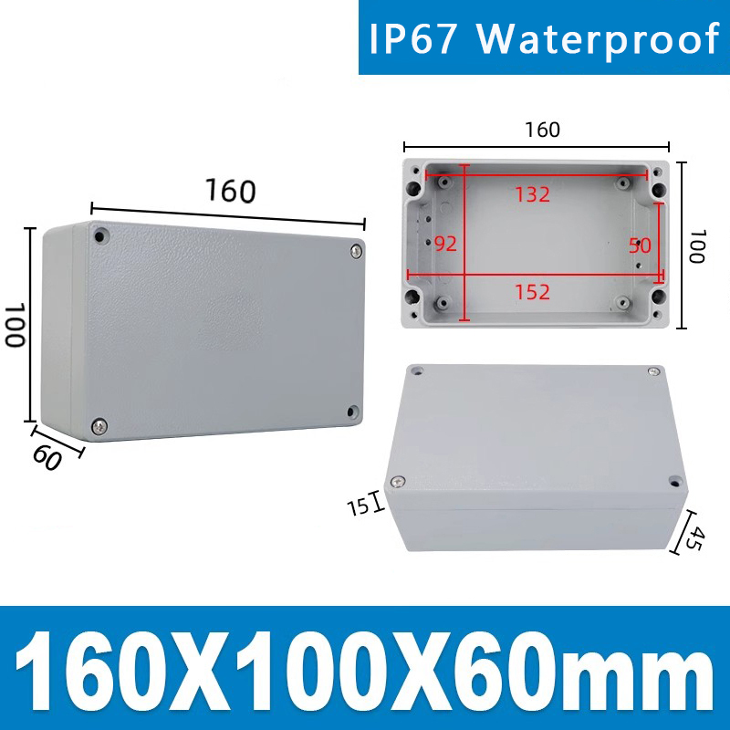 Boîtier en aluminium extérieur IP67 boîtier électrique étanche extérieur scellé projet boîtier d'instrument boîte de jonction industrielle: YELLOW