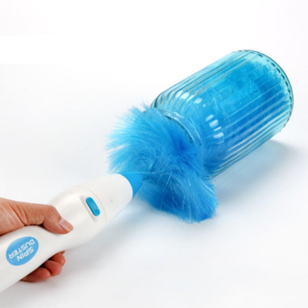Electric Duster Tool 360 Degree Electric Rotary Electrostatic Adsorption Duster With Large Handle Home Cleaning