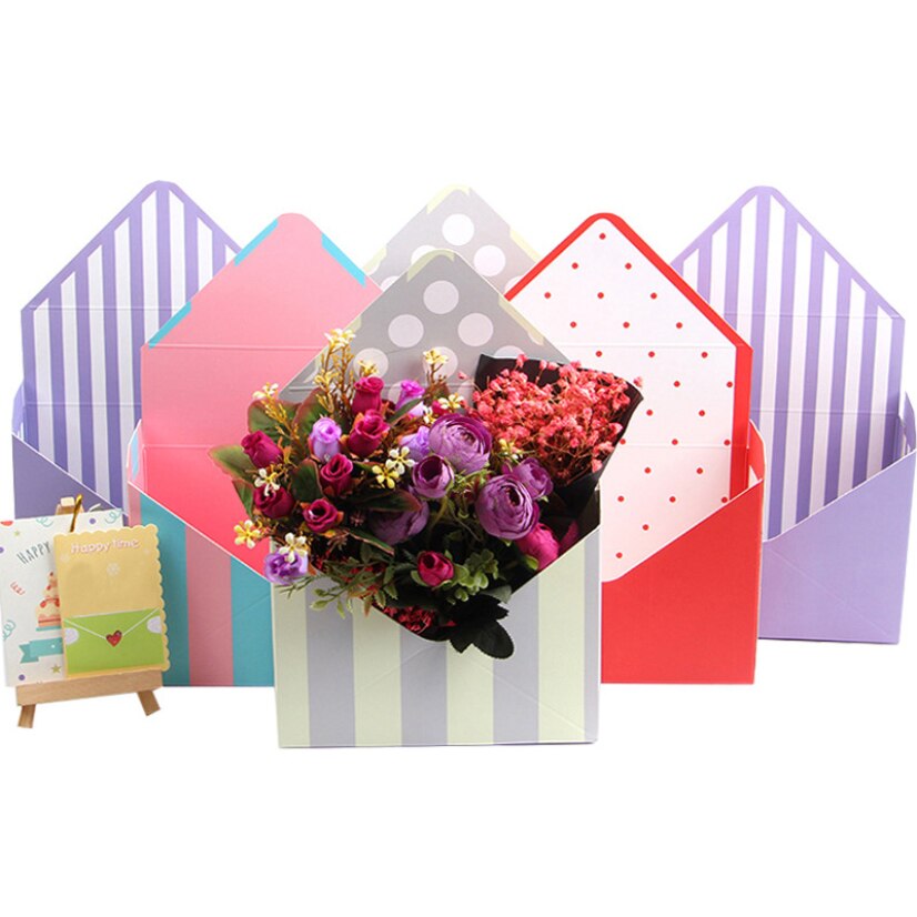 Envelope Packaging Box Packing Paper Cardboard Boxes Flower Basket Craft Paper Candy Box Valentine's Day Favor Boxes