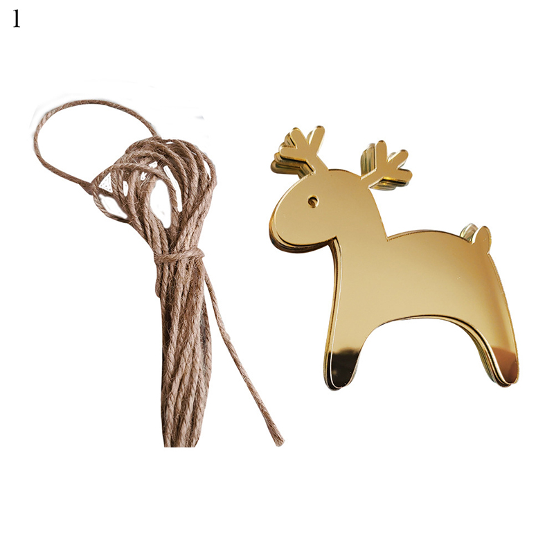 Kerst decoratie creatieve spiegel sticker gold sliver acryl spiegel stickers festival party stickers miroir: 1