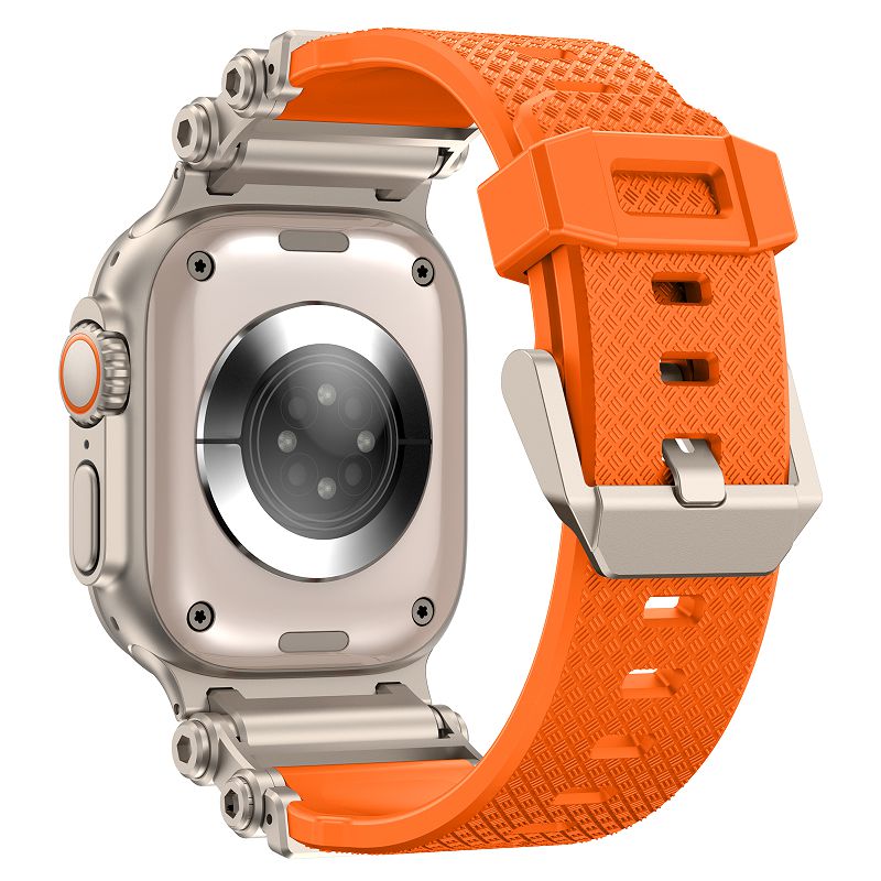 Urrem til apple watch ultra 2 remme 49 46 45 44 42mm holdbart metalstikrem til iwatch  s10 9 8 7 tpu sportarmbånd
