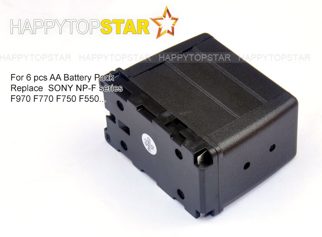 Aa LR06 LR6 5 # Batterij Box Adapter Adapter Power 7.2V Voor CN-216 YN-160 Pad 22 Led Video Led vervangen Sony Np F550 F970 F750 F570
