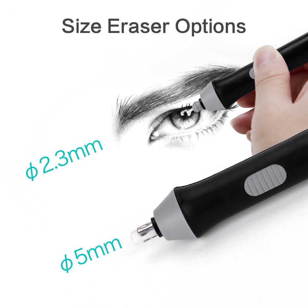 Electric Eraser 162 Refills Battery Powered Sketching Highlight Eraser Artists Stationery for Pencils Drafting/ Graphite Drawing