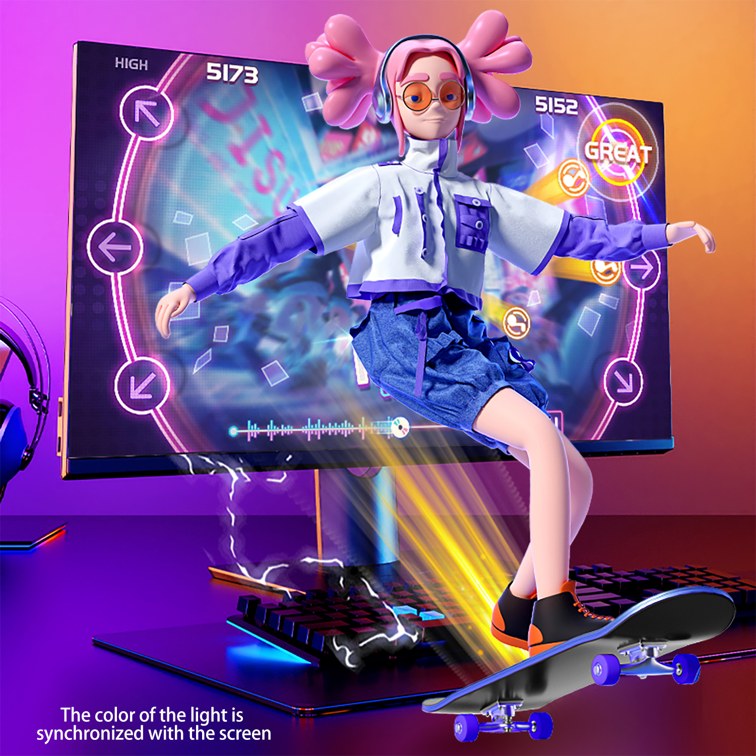 Gaming Lights Strip Computer Sync Light Strip Moni... – Grandado