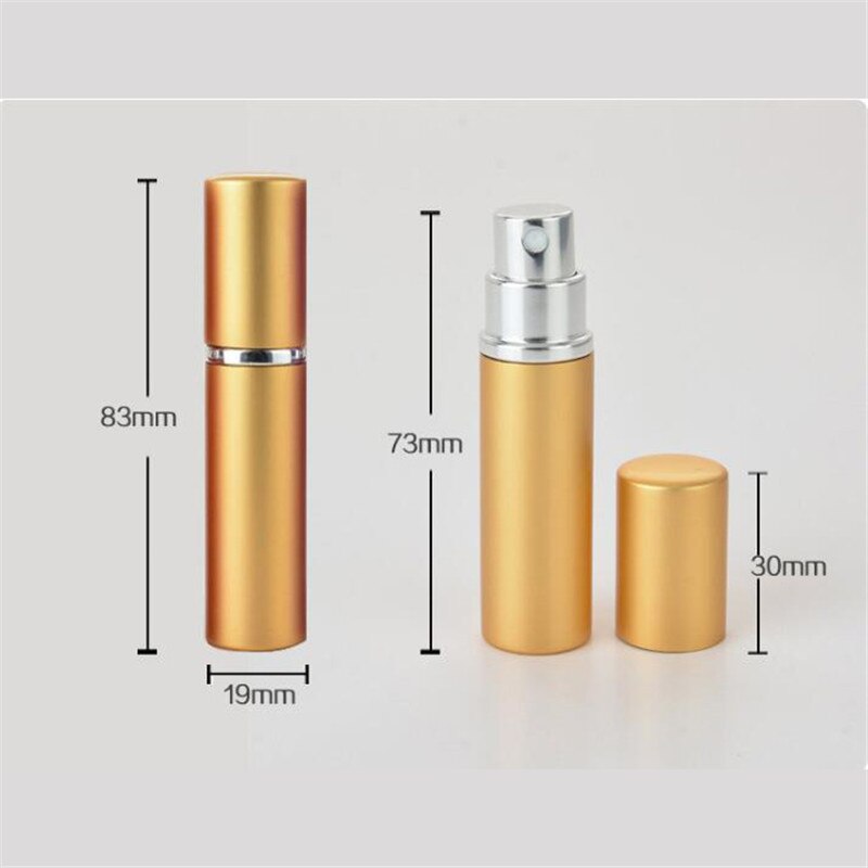 Récipient rechargeable en aluminium portatif de voyage de bouteille de jet de parfum avec la bouteille de parfum de récipients vides