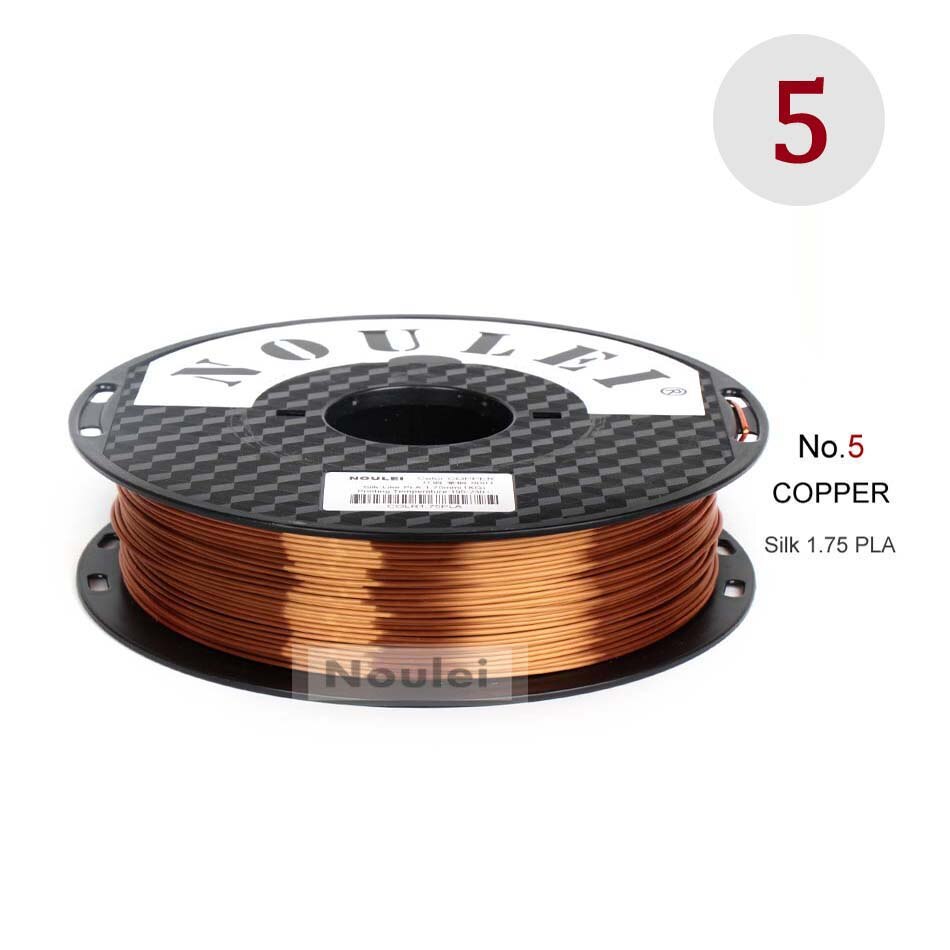 Noulei 3D Print Gloeidraad 1.75 Mm Pla Zijdeachtige Goud 0.5Kg Zijde Als Voelen Rijke Glans Koper Gouden Zilver 500G Printer Materialen: COPPER