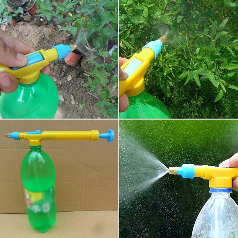 Draagbare flesgieter spuit handduw plastic sproeikop voor bloementuingereedschap