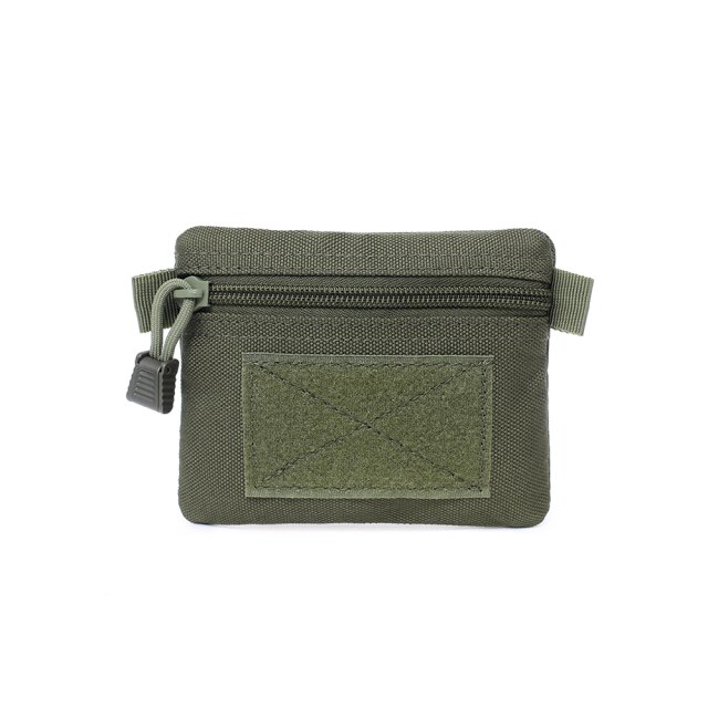 1pcs 13cm*11cm Nylon Portable Zipper Wallet Outdoor Pouch Wallet Waterproof Travel Zipper Waist Bag For Camping Hiking: Green