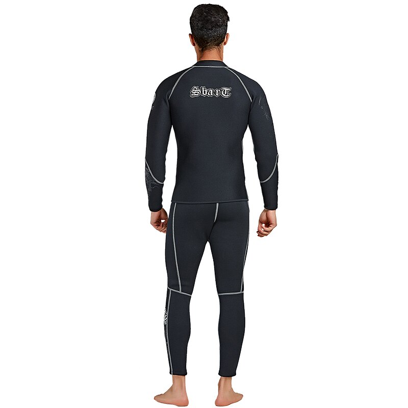 Mannen 3 Mm Warm Neopreen Wetsuit Jas Lange Mouw Zwarte Top Rits Surf Shirt Voor Duiken Zwemmen Snorkelen water Sport