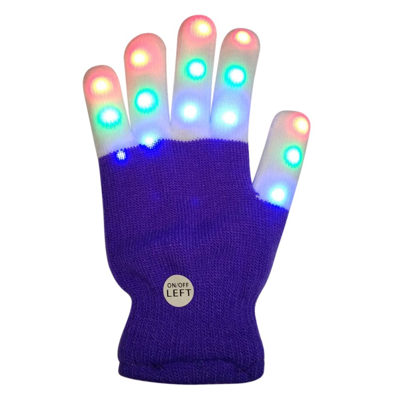 Steampunk Halloween freundlicher LED Handschuhe Warme Handschuhe Halten 7 Licht Modi Finger Licht Frühling Festival Weihnachten Partei Liefert: a Handschuh 4