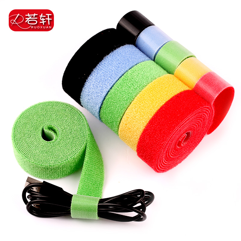 2 meters Reusable Adhesive Closure Tape Back to Strong Hook and Loop Fasteners Cable Ties Curtain Fastener Magic Tape