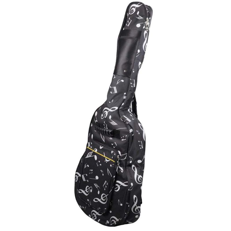 Sac pour guitare acoustique double ajustable 41 pouces, sangle d'épaule, noir