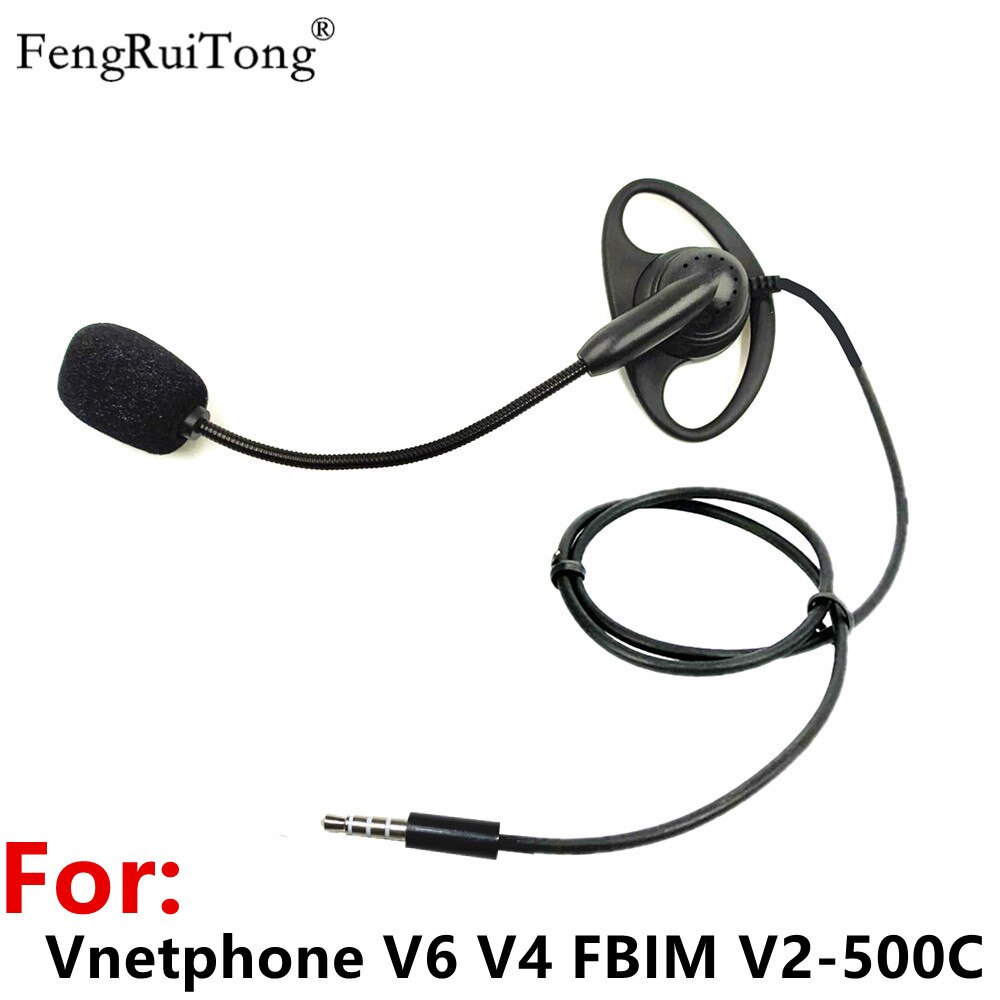 Árbitro earhook fone de ouvido 3.5mm jack fone para vnetphone v6 v4 fbim V2-500C motocicleta bluetooth interfone bt interfone