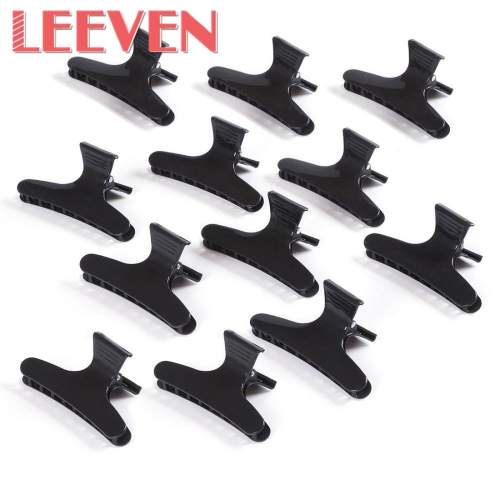 Leeven Mode 12 Stks/pak Vlinder Haar Clips Antislip Chic Styling Poot Haar Clip Kappers Tool Voor Dames En meisjes