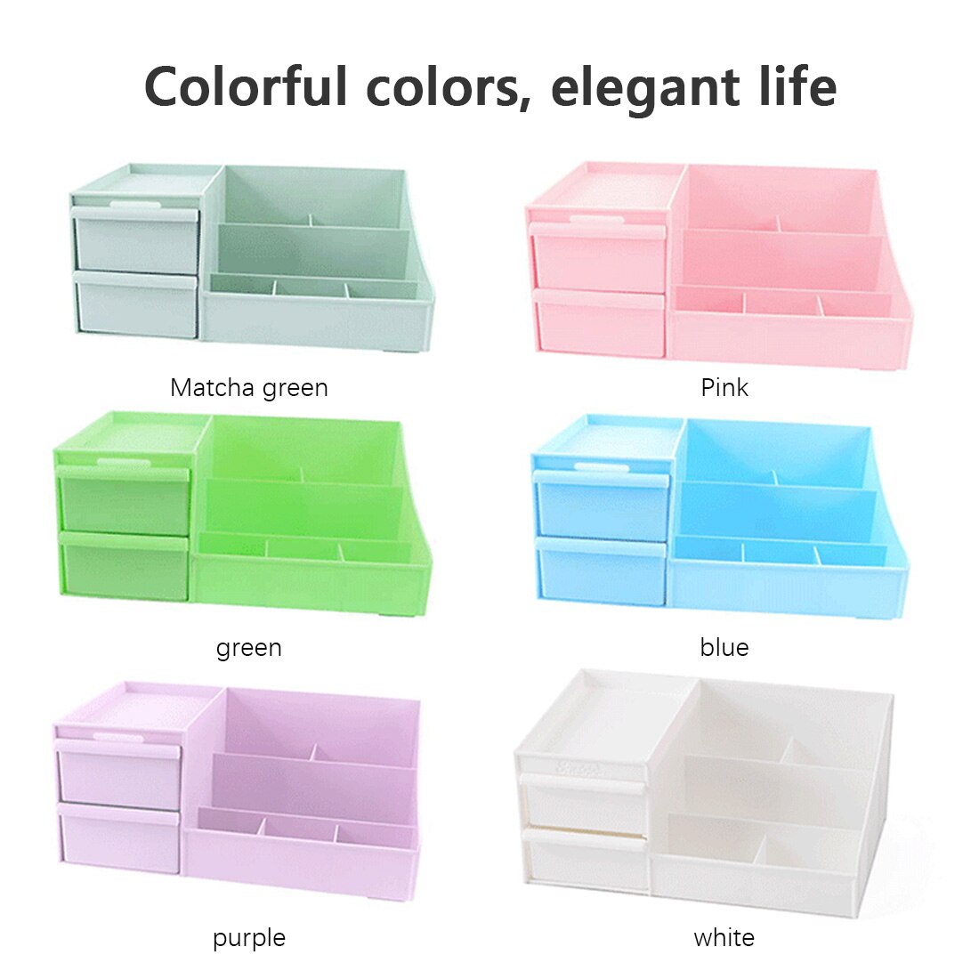 Large Capacity Cosmetic Storage Box Drawer Dressing Table Skin Care Rack House Desktop Sundries Organizer Makeup Organizer