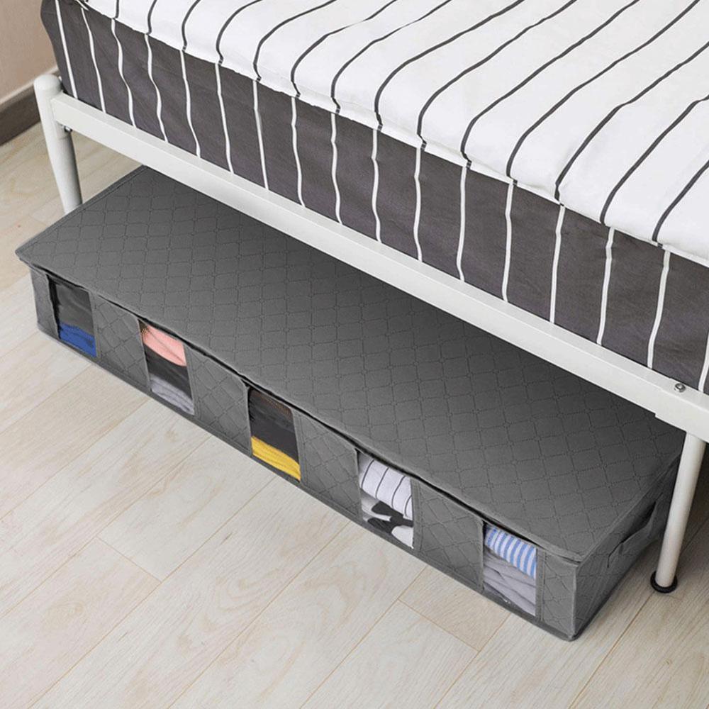 Non-woven Bed Storage Box Under Bed Storage Large Capacity Sweaters Clear Clothing Window Blankets Storage Containers Shoes T7H2