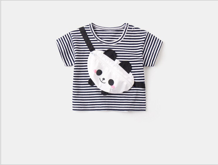Hoge Quanlity Zomer Kids Meisjes Jongens T-shirt Korte Mouwen Baby Meisjes Jongens T-shirts Katoen Kinderen O-hals Tee Tops Kleding: Black / 73