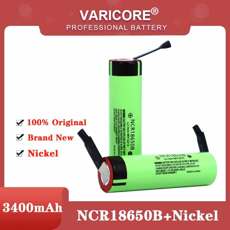 Original NCR18650B 3.7 v 3400mah 18650 Lithium Rechargeable Battery Welding Nickel Sheet batteries