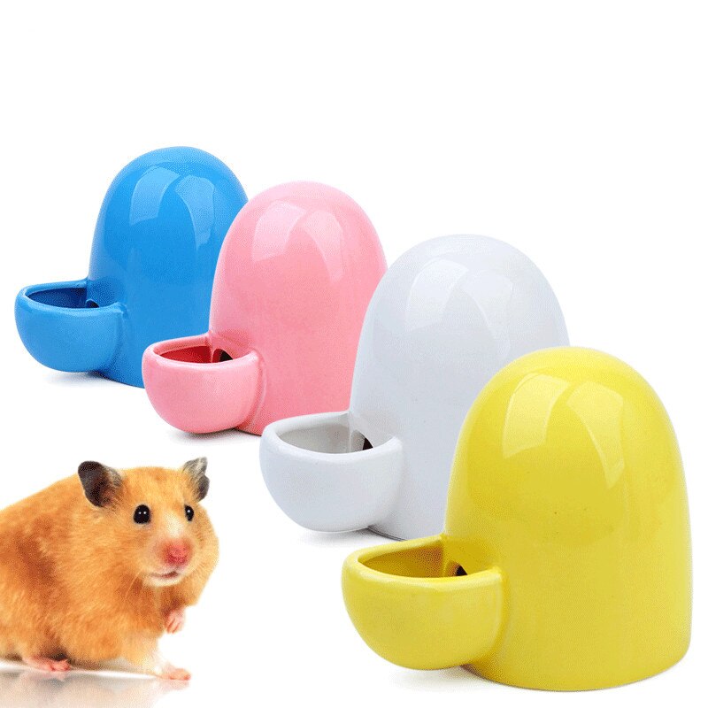 Bebedero de cerámica para aves, cuenco de agua para mascotas, cuenco de comida para hámster, cuencos de Chinchilla antigiratorios, cuenco de alimentación para erizo, accesorios para mascotas