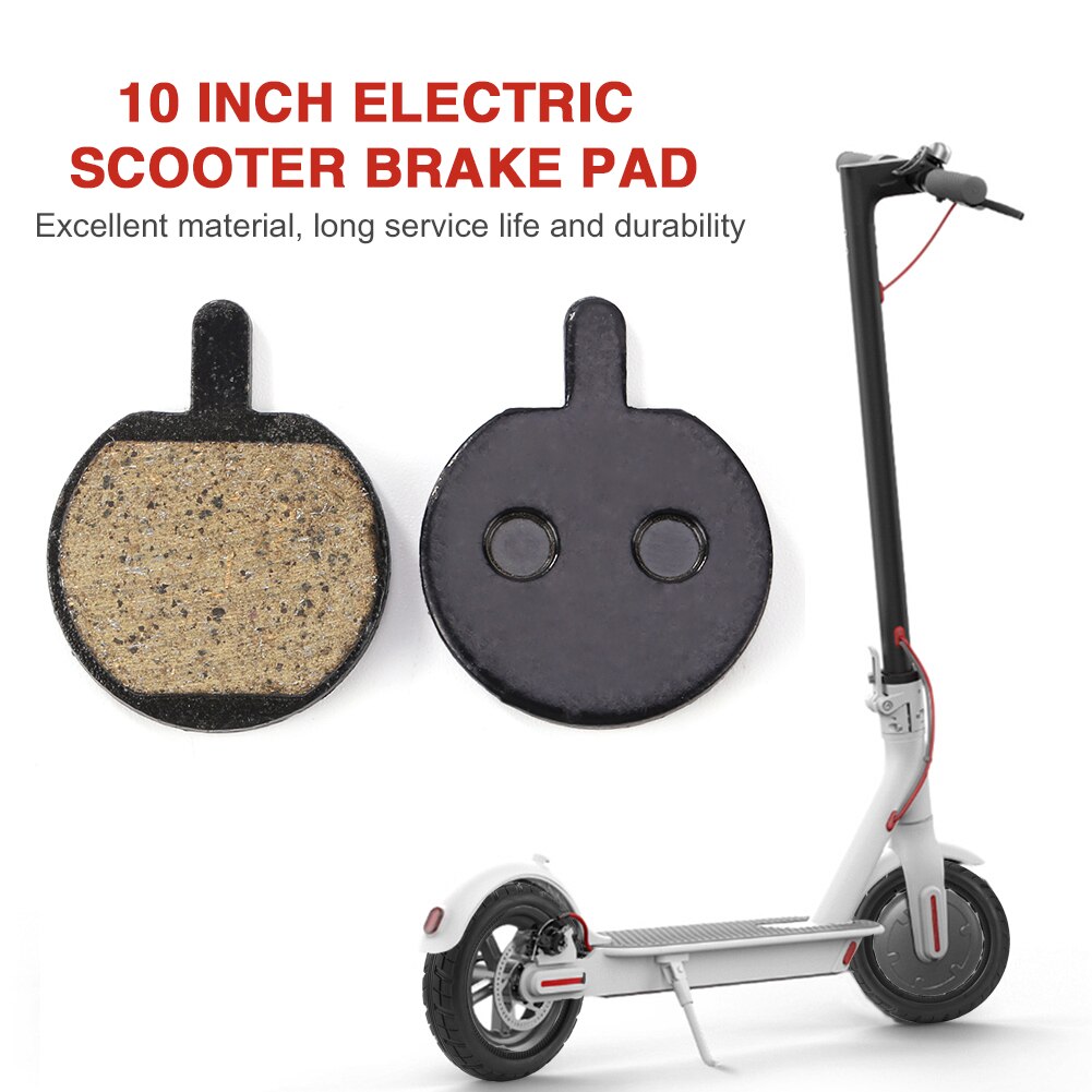 1 Pair 10 inch Electric Scooter Resin Disc Brake Pads for Kugoo M4 Kick Scooter Replacement Parts Friction Plates Black