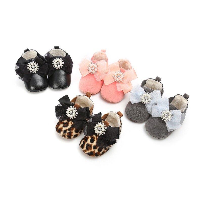 Baby Laarzen Bloem Pu Leer Baby Mocassins Schoenen Sofe Sole Baby Meisjes Jongens Schoenen Laarzen