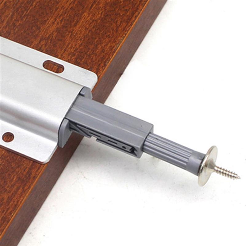 Alloy Cabinet Cupboard Door Drawer Push To Open System Damper Buffer For Closet Cupboard Cabinet Furniture (Silver)
