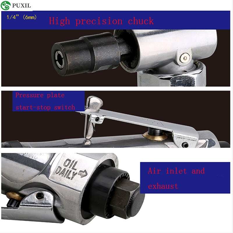 6mm Mini 90 degree pneumatic angle grinder pneumatic polishing machine