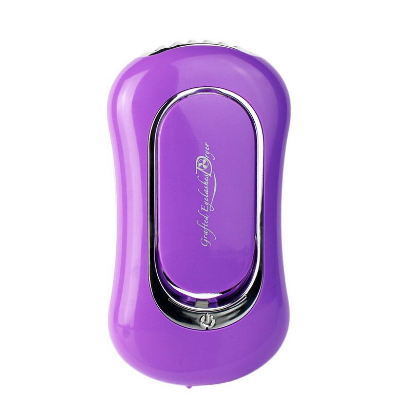 Portable USB Mini Fan Eyelash Dryer Air False Eye Lash Mascara Dryer Quick Drying Makeup Device Tools: Purple