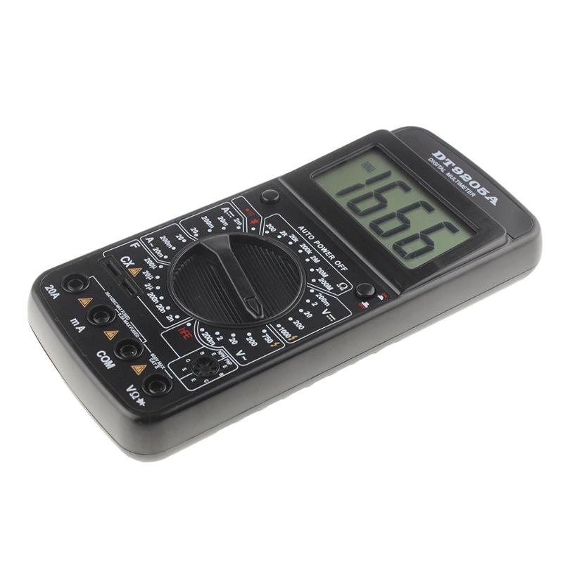 DT9205A Digitale AC/DC LCD Display Elektrische Handheld Amperemeter Weerstand Capaciteit Tester Meter Digitale Multimeter Ammeter